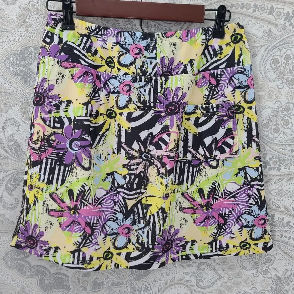 B Skinz Golf Pickleball skort Bundle (3) Sz Medium Athleisure Multicolor pattern - Picture 2 of 16